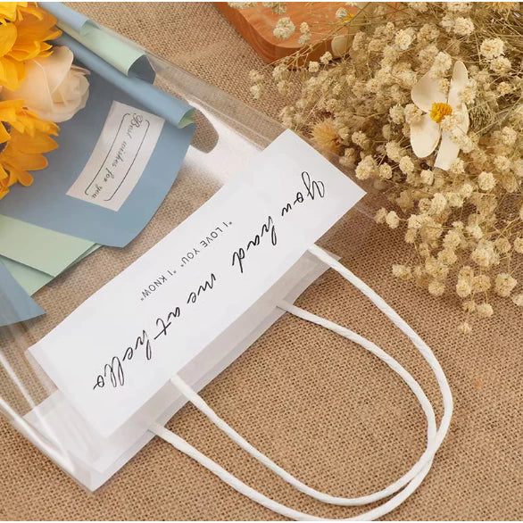 5pcs/set Flower packaging transparent bag Waterproof packaging bag