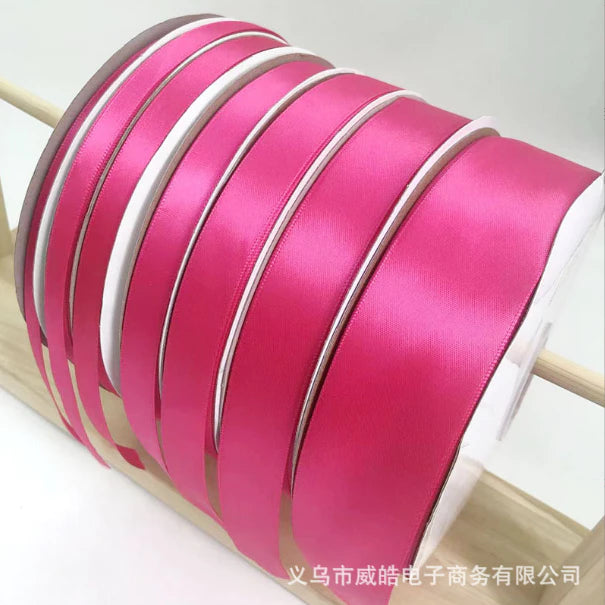5 Yards ROSE RED (0.6cm, 1cm, 2cm, 2.5cm, 4cm) High Quality Satin Ribbon