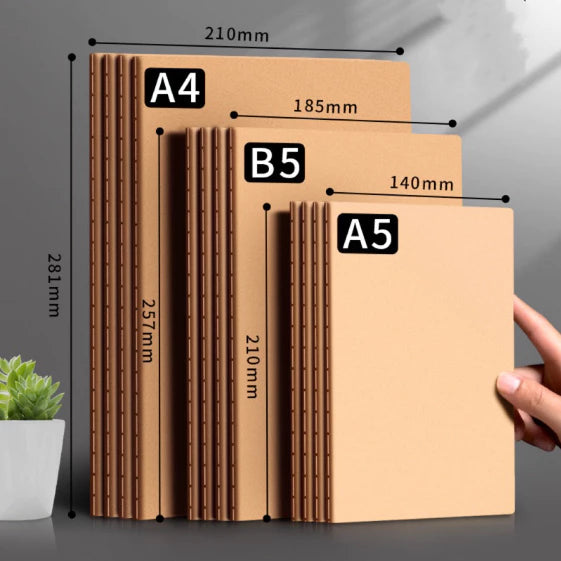 36 Sheets Notebook Black/Khaki Notebook Office School Supplies Stationery