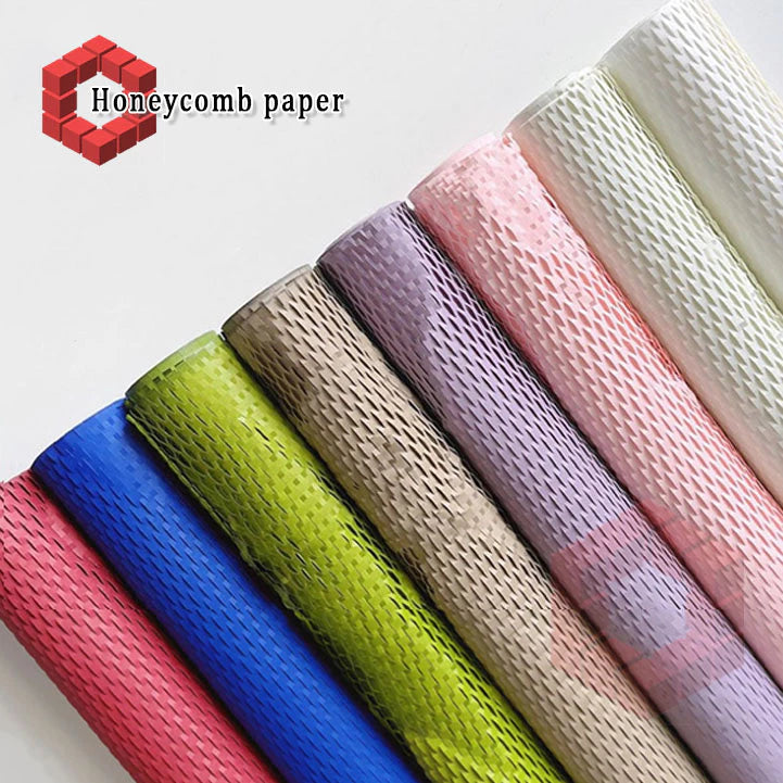 50cmx10yards | Colorful honeycomb paper wrapper for packaging and flower wrapper
