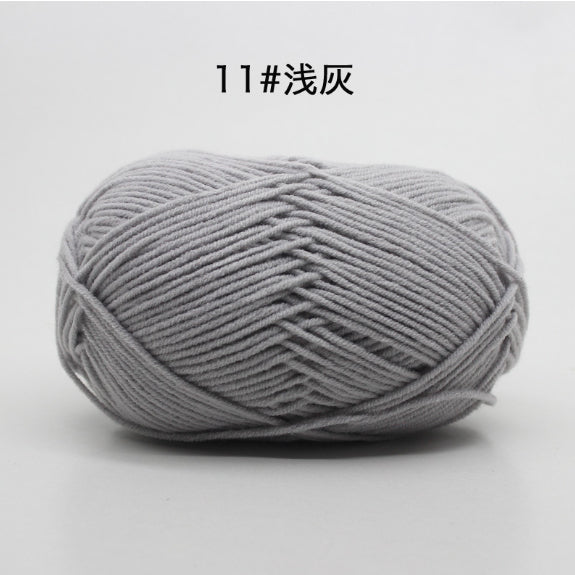 4ply | Multicolor Silk Milk Cotton Threads for Knitting Soft Warm Baby Yarn 50g
