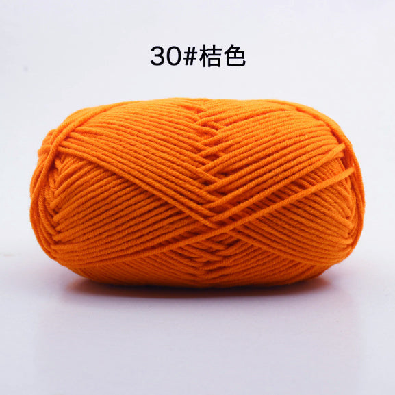 4ply | Multicolor Silk Milk Cotton Threads for Knitting Soft Warm Baby Yarn 50g