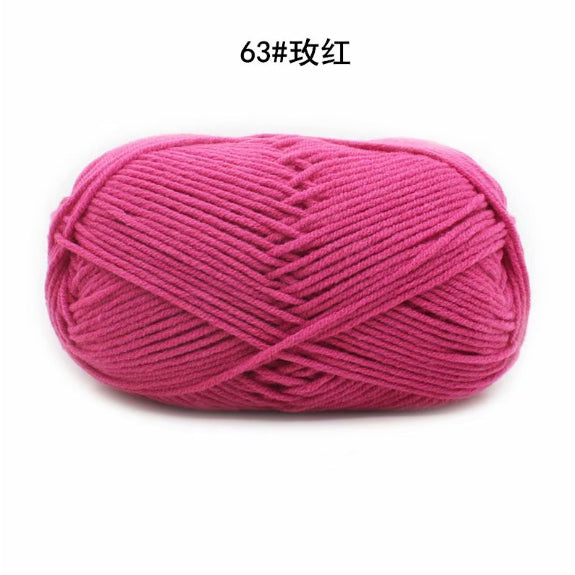 4ply | Multicolor Silk Milk Cotton Threads for Knitting Soft Warm Baby Yarn 50g