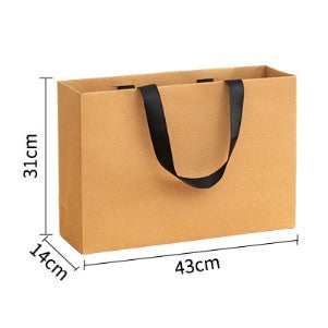 Flat Rope Paper Bag Gift Craft Paper Gift Plain Handle Hand bag