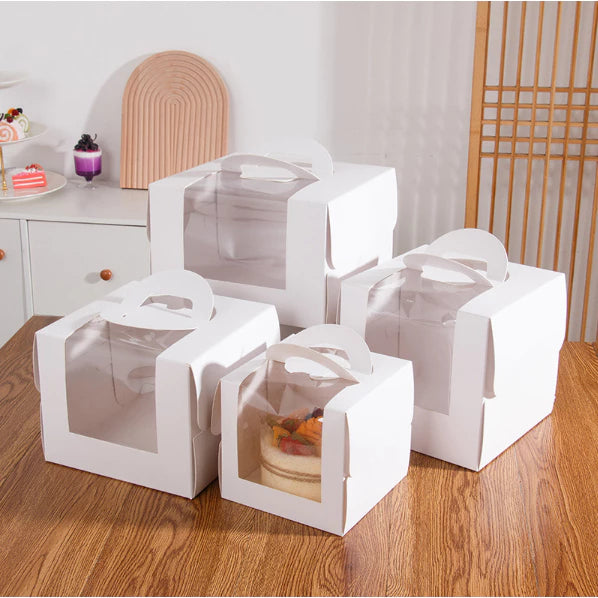 5pcs | Premium Sturdy Cake Box with handle and window (Cake Board Not Included)