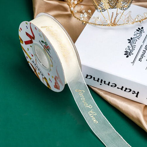 2.5cm (10 yards/roll) Bronze organza ribbon gift wrapping Ribbons