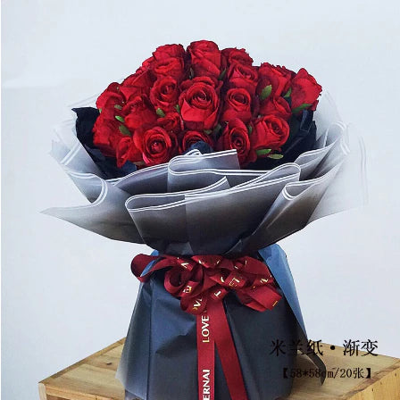 20pcs GRADIENT bouquet wrapper Flower Wrapping Paper Waterproof Gift Wrapper