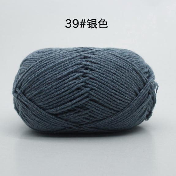 4ply | Multicolor Silk Milk Cotton Threads for Knitting Soft Warm Baby Yarn 50g