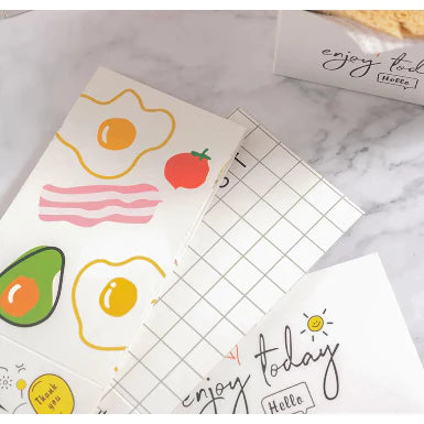 (25pcs) Egg Drop Sandwich Packaging Box Hamburger Bread Toast Box Holder