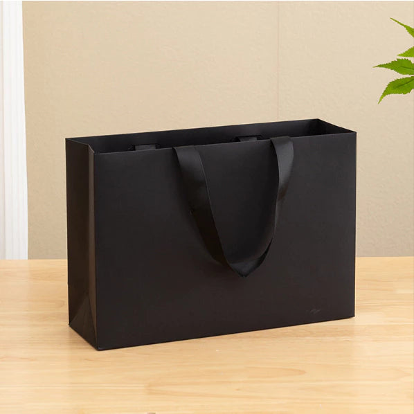 Flat Rope Paper Bag Gift Craft Paper Gift Plain Handle Hand bag