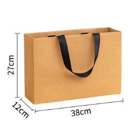 Flat Rope Paper Bag Gift Craft Paper Gift Plain Handle Hand bag