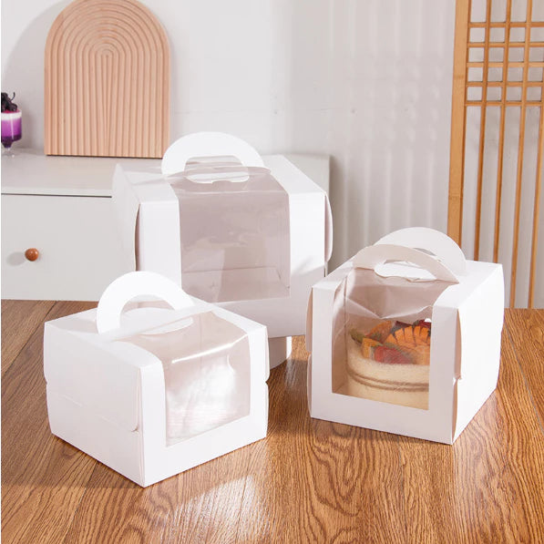 5pcs | Premium Sturdy Cake Box with handle and window (Cake Board Not Included)