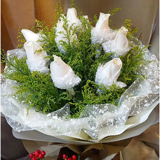 Snow Dot Gauze Bouquet Packaging Material Package Flower Paper Rose Snow Point Gauze