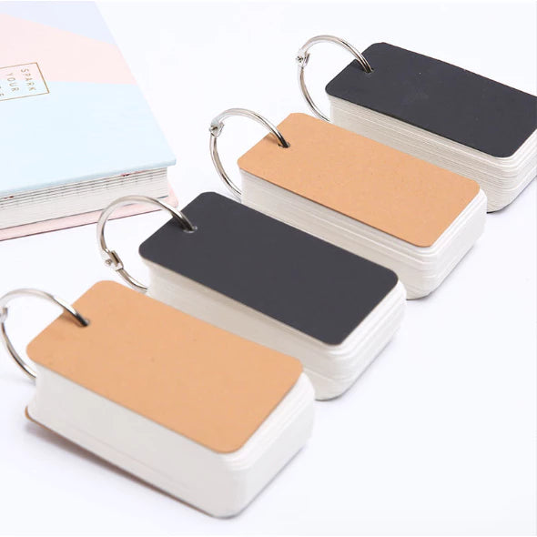 100 Pages Iron Ring Notepad Word Study Card Portable Memo Pad