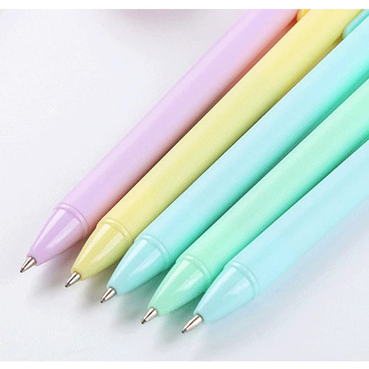 0.5MM Macaroon color gel pen simple pressing black pen student office stationery Pen