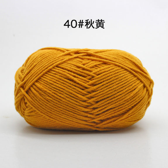 4ply | Multicolor Silk Milk Cotton Threads for Knitting Soft Warm Baby Yarn 50g