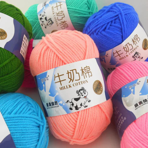 5ply | Smooth Milk Fiber Knitting Wool Crochet Yarn Milk Cotton 50g