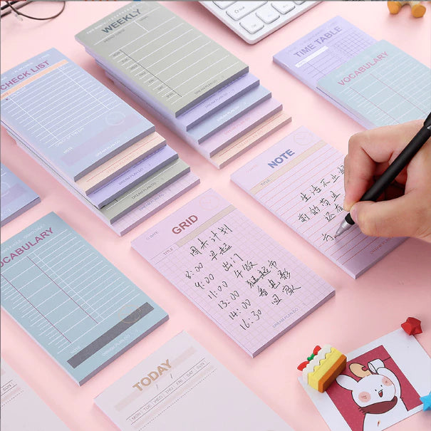 50 Sheets Memo Pad Daily Planner Series Handbook Decoration Base Message Memo Book