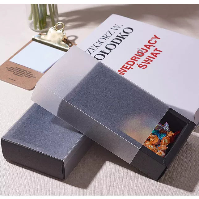 Transparent MATTE drawer box pvc matte gift box product packaging