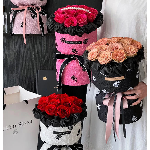 150cmx50cm Floral Fabric Flower Wrapping Paper Lattice Florist Bouquet Wrapper