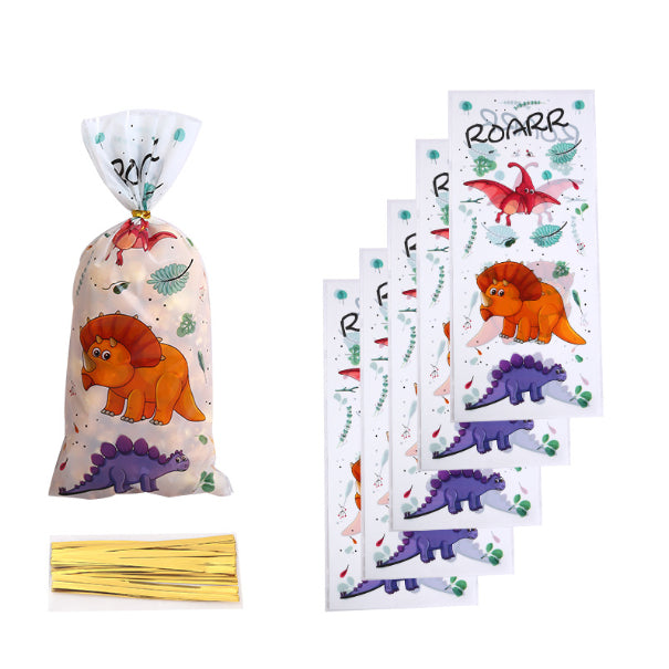 50pcs Cookie Candy Bag with Gold Ties Rainbow loot Bags Party Supplies Table Decoration
