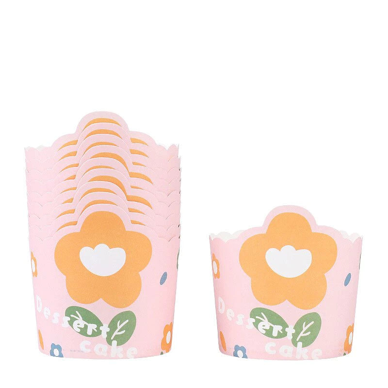 50 Pack pattern 3oz Disposable Cupcake Liner Cartoon Cups Baking Cup