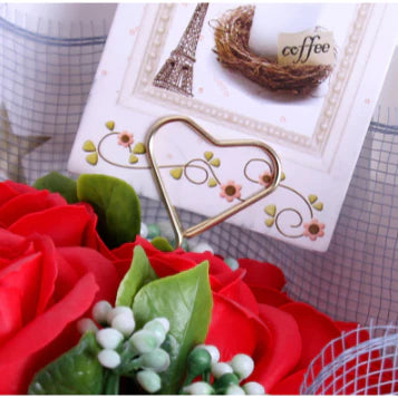 10pcs | Flower Bouquet Metal Card Holder / Photo Holder Golden color