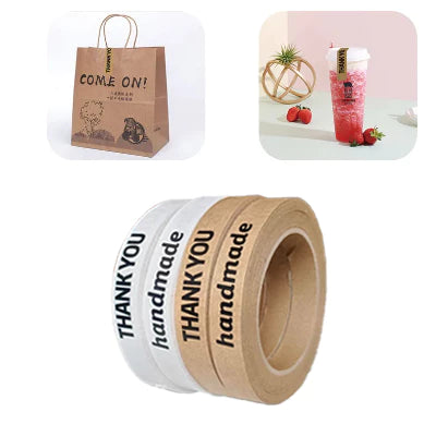 1.6x50m | Thank you Kraft Paper Tape Self-adhesive Packaging Tape