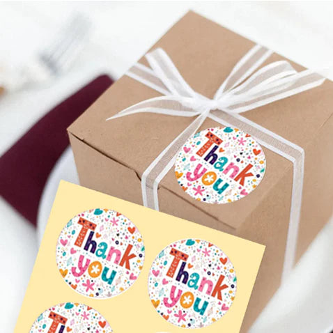 (5 Sheets) Thank You sticker Cute Party Gift Bag Label Sticker