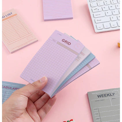 50 Sheets Memo Pad Daily Planner Series Handbook Decoration Base Message Memo Book
