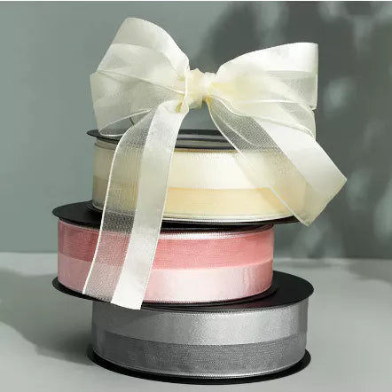 20Yards/Roll 2.5cm | snow gauze ribbon stitching bouquet packaging Ribbon