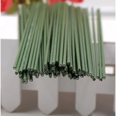 Floral Stem Wire With Tape for DIY Crafts, Artificial Flower Arrangements