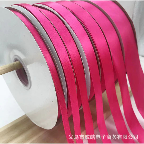 5 Yards ROSE RED (0.6cm, 1cm, 2cm, 2.5cm, 4cm) High Quality Satin Ribbon