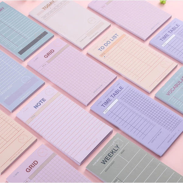 50 Sheets Memo Pad Daily Planner Series Handbook Decoration Base Message Memo Book
