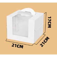 5pcs | Premium Sturdy Cake Box with handle and window (Cake Board Not Included)