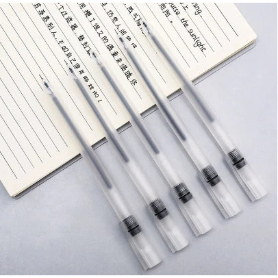 50pcs/pack Black/Blue Gel Pen Student Exam Office Signature Transparent Pen