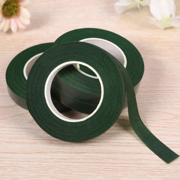 30yards/1 Roll Floral Tape Florist Elastic Tape Self Adhesive Green Paper Type tape
