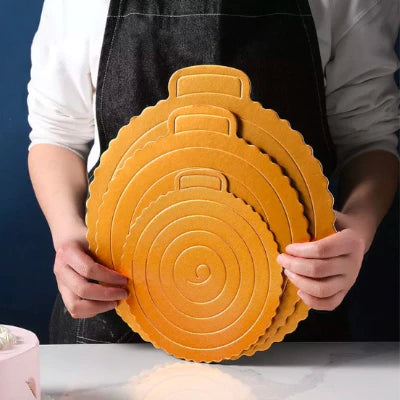 5pcs High Quality Cake Board 2mm Thick Round Square Gold White Cake Board