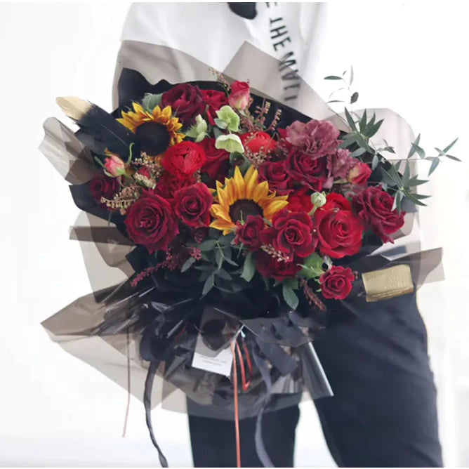 Colored Cleared Transparent Flower Wrappers Bouquet Wrapping paper