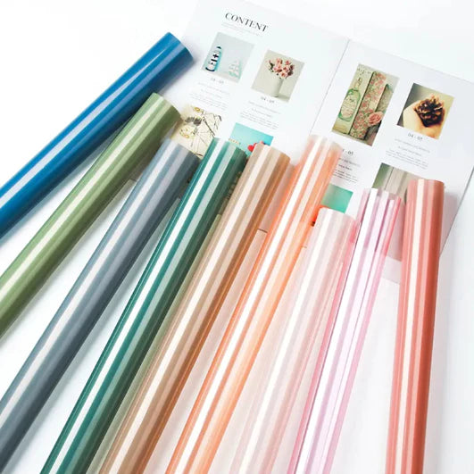 Colored Cleared Transparent Flower Wrappers Bouquet Wrapping paper