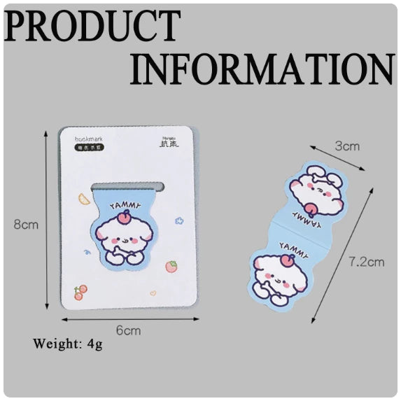 1pc RANDOM Cute Cartoon Clip Magnetic Stationery Bookmark
