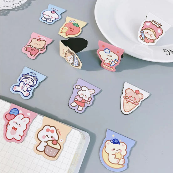 1pc RANDOM Cute Cartoon Clip Magnetic Stationery Bookmark
