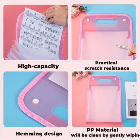 13 LAYER Folder File Organizer Expanding File Folder Clear Book Folder Organizer