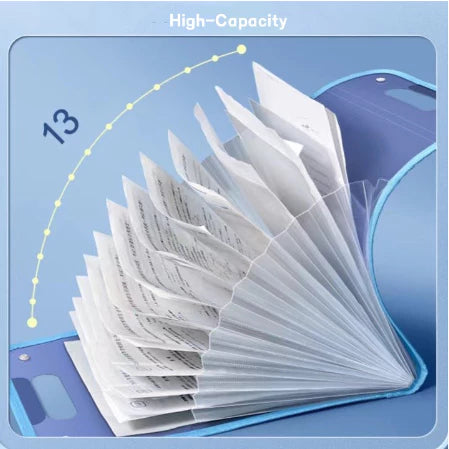 13 LAYER Folder File Organizer Expanding File Folder Clear Book Folder Organizer