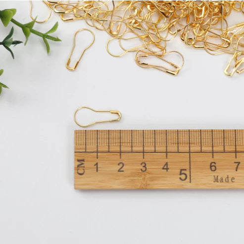 100Pcs Gold Pins Bulb Gourd Shape Metal Clips Tag Pins