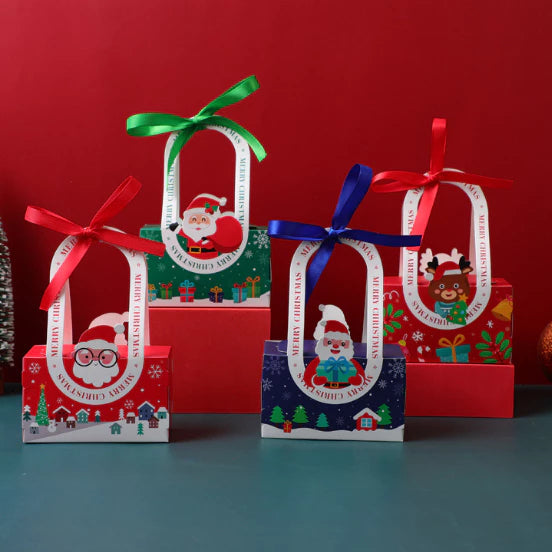 1pc Christmas Handheld Packaging Box Party & Event Gift Cookies Candy Gift Box