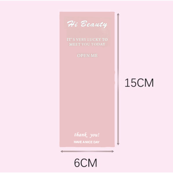 (6x15cm) PINK Rectangular stickers gift box sealed sticker