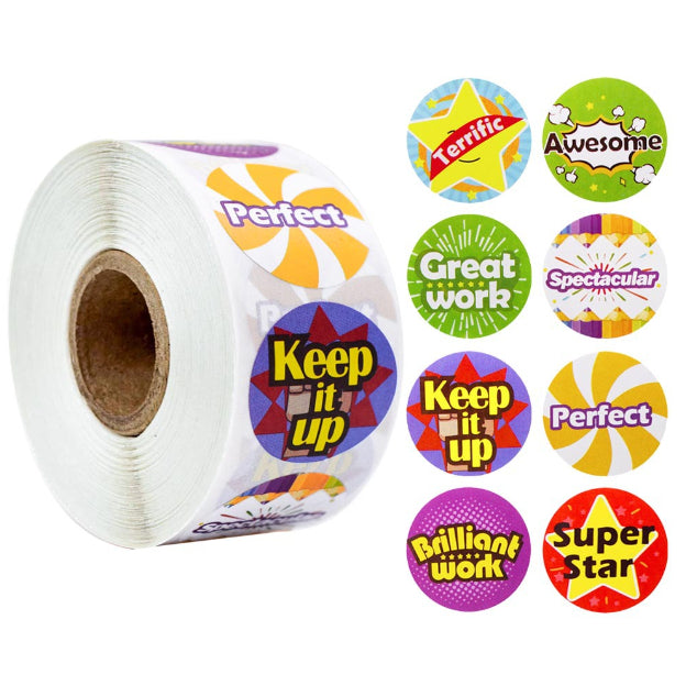 500 sheets | More Designs Stickers | self-adhesive label sealing packaging label | 2.5 cm / 1 inch