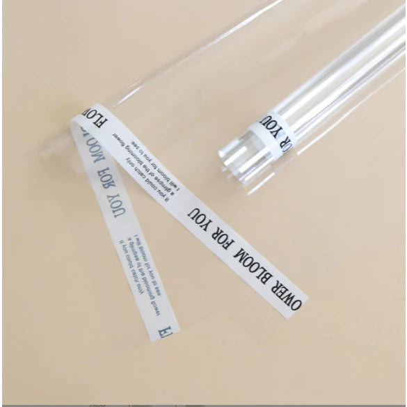 English letter glass flower bouquet wrapping per roll