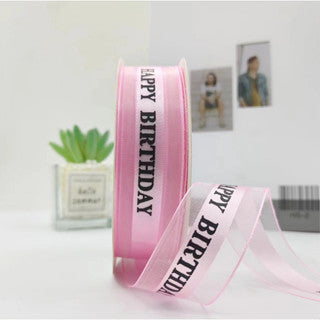 (2.5cmx50yards) BEST WISHES FOR YOU Organza Ribbon Wedding/Birthday Decoration